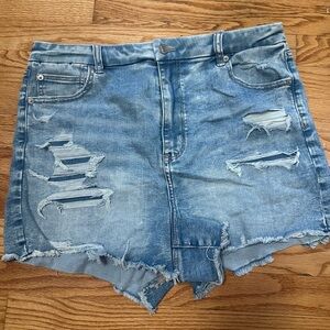 AE Curvy High rise denim shorts